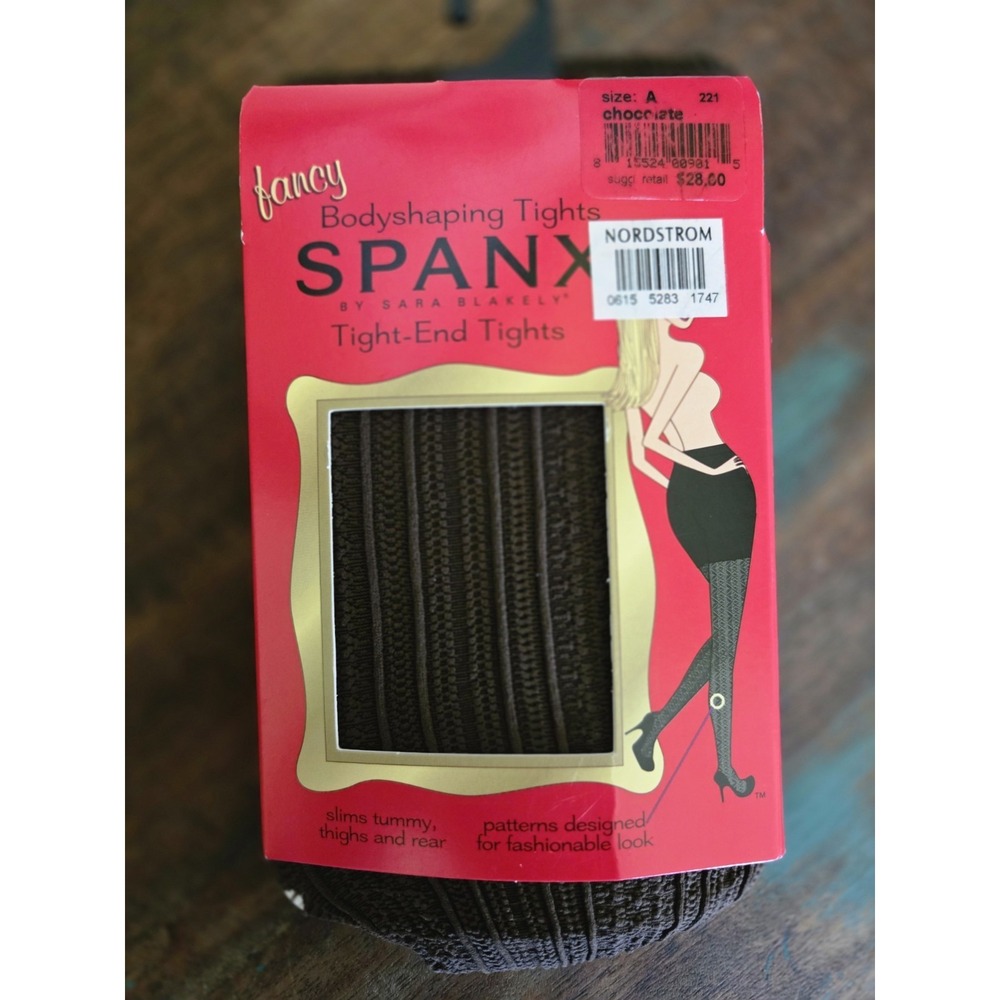 SPANX Bodyshaping Tight-End Tights - Size A Chocolate Brown Pantyhose
